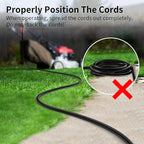 HUANCHAIN Indoor Outdoor Black Extension Cord 60 ft Waterproof, 16/3 Gauge Flexible Cold-Resistant Appliance Extension Cable Outside, 10A 1250W 16AWG SJTW, 3 Prong Electric Cord, ETL