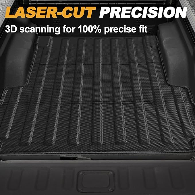 Truck Bed Mat 5FT for Jeep Gladiator JT 2026 2025 2024 2023 2022 2021 2020, All Weather TPE Heavy Duty Truck Mat Rear Bed Liner Cargo Mat for 2025 Jeep Gladiator Accessories