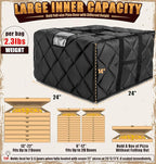 MyLifeUNIT Pizza Bag for Delivery, Thermal Insulated Pizza and Food Delivery Bag, 24" x 24" x 14" Pizza Warmer Bag, Holds 6-7 Large 22" Pizza Boxes, Hot Pizza Carrier Insulated Bags, Black