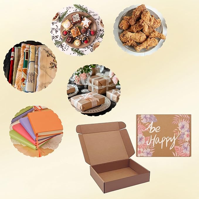 Shipping Boxes 9x7x2 inch 25 Pack,Brown Corrugated Boxes Mailer Packaging for Mailing Small Business，E-Commerce Gift Boxes for Wrapping Present Moving Storage Heavy Duty Recycled Cardboard Boxes
