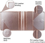 Car Registration and Insurance Holder, Leather Registration and Insurance Card Holder, Vehicle Glove Box Organizer - For Documents, Cards, License (Rosegold)