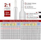 Chanzon 2:1 Ratio - 80Ft Roll - 1/16" (1.5mm) Heat Shrink Tubing 2:1(25M Total Length) Clear/Transparent Polyolefin Sleeving Wrap Shrinking 2 to 1 1pcs