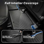 OEDRO Floor Mats Fit for 2010-2017 Chevrolet Equinox/2010-2017 GMC Terrain, All-Weather Car Floor mats TPE Custom Fit Front & 2nd Seat 2 Row Liner Set, Black