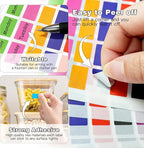 PARLAIM Pack of 1575 Rectangle Color Coding Labels,1/2" x 3/4" Rectangular Stickers in 15 Colors Rectangle Folder File Labels for Office and Home