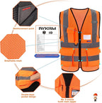 A-SAFETY Orange X Small High Visibility reflective vest