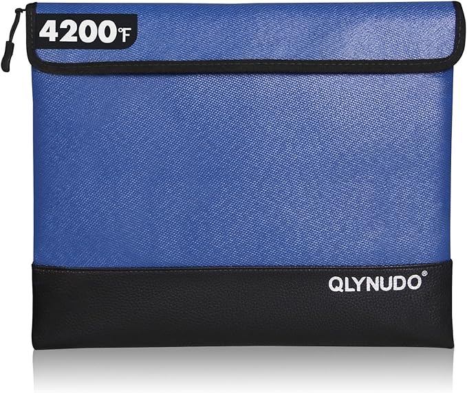 4200℉ Fireproof Bag for Cash, Documents and Valuables - A4 (11x13.3") - Waterproof, Portable, and Reflective Money Bag with Handheld Strap - Ideal for Home, Office & Travel