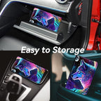 Car Registration and Insurance Holder, Leather Car Glove Box Organizer, Cool Car Accessories for ID, Driver's License Cards & Essential Document,business cards,Men&WomenNebula/Galaxy Wolf