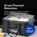 New Star Foodservice 1028683 Commercial Quality Insulated Food Delivery Bag Half-Size,(12" W x 11.5" H x 9.5" D)