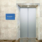 6" X4" Floor 1 Sign - ADA Compliant Tactile Graphics Grade 2 Braille Text | Wall Mount Plastic Directional Assistance, Floor Number Sign for Office, Schools, Hospitals, Apartments