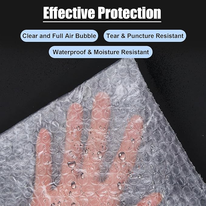 5 Pack Self Seal 24 x 28 Inch Bubble Bags Extra Large Clear Bubble Cushioning Pouches for Packing Shockproof Wrap Bag for Shipping Moving Fragile Dishes China Plates Painting Fragile Items
