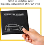 CANOPUS Car Registration and Insurance Holder, Car Document Holder, Vehicle Registration and Insurance Card Holder, Wallet for Auto, Trailer, Motorcycle, Truck, Vehicle Paperwork Organizer (2 Pack)