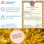 3 Gram 80 Pack Silica Gel Canister, Capsules, and Packets - Food Grade Desiccant Dehumidifiers and Moisture Absorbers for Food Storage