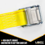 US Cargo Control E-Track Cam Buckle Straps (1000-Pack), 2 Inch x 12 Foot E Track Straps with Cam Buckle and Spring E-Fittings, 2,500 LBS Break Strength, Easy-to-Use Tiedowns in Vans and Trailers