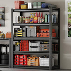 48" W Garage Storage Shelves 2500LBS Heavy Duty Garage Shelving 5 Tier Adjustable Shelving Unit Metal Storage Rack for Basement Warehouse Supermarket 23.6" D x 47.2" W x 72" H