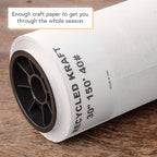 DIY CREW White Kraft Paper Roll - 30 Inch x 150 Feet - USA Made - Recycled Material - Wrapping Paper - Ideal for Packing, Shipping, Packaging, Bulletin Board, Arts & Crafts, Banner, Table Covering
