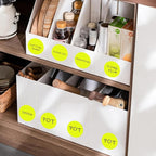 500 Pcs 2 Inch Color Code Labels, Fluorescent Yellow Permanent Circle Stickers, Durable, High Visibility for Office, Industrial, and Home Organization