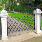 VEVOR Folding Security Door, 63.39" H x 70" W Accordion Gate, Steel, 360 Rolling Barricade, Scissor Gate/Door with Padlock