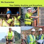 Safety Vests 10 Pack -Yellow Reflective High Visibility Construction Work Vests for Men,Woman,Pockets,Hi Vis Mesh and Neon Silver Strip,CIMC