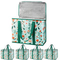 Bodaon 5-Pack Cooler Insulated Food Delivery Bag, Thermal Hot Pizza, X-Large Bags for Grocery/Catering/Shopping, Rideshare Delivery Bag, Large Cold Frozen Accessories, Flower