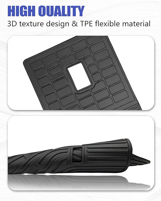 Cargo Liners Backrest Mat for Cadillac XT6 Accessories 2020-2025 with Hook&Loop Rear Trunk Mat Rear Seat Back Cover Protector All Weather Anti-Slip Split Dog Liner