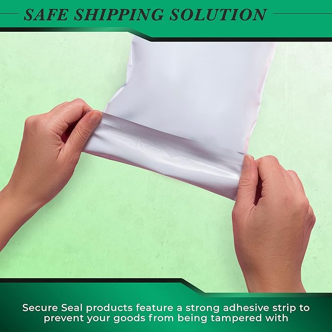 1500 Pack Secure Seal White Poly Mailers Shipping Bags - Safe Shipping with 14x17 Mailers Poly Bags - E-Commerce Poly Bags for Shipping - Self Sealing 2 Mil Poly Shipping Envelopes