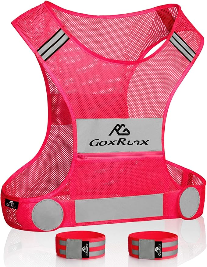 Reflective Vest Running Gear,Lightweight Reflective Safety Vests with Arm Bands