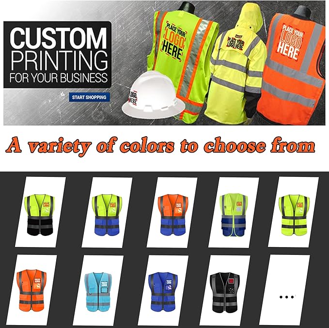 Personalized High Reflective Safety Vest Custom Hi Vis Safety Vest Men Women Construction Workwear Security Vest