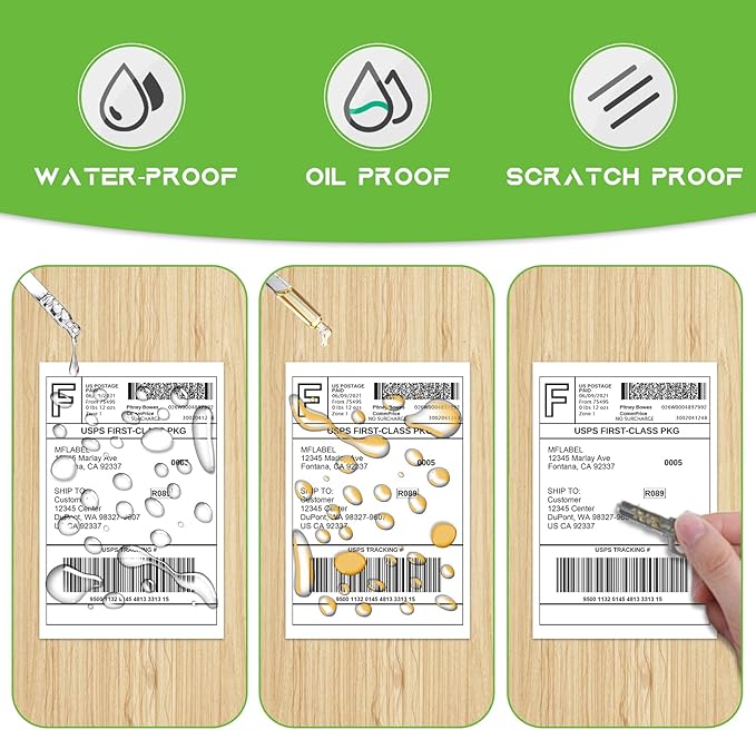 MFLABEL 4x6 Direct Thermal Shipping Labels - 12 Rolls of 450 Labels/Roll, Compatible with Zebra 2844/ZP450/ZP500/ZP505, USPS/FedEx/UPS/Amazon Shipping, Smudge-Resistant & Permanent Adhesive