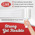 2 Pack Industrial Strength Mini Hand Stretch Wrap 5" 1000 Ft Roll 80 Gauge Thick, Shrink Wrap Roll for Moving Supplies, Furniture, Pallets, Plastic Wrap for Packing, Heavy Duty Stretch Film