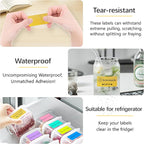 1x2 inch Label Stickers Roll for Thermal Printer 500PCS Colored Removable Freezer Labels Waterproof Blank Sticker Labels to Write on for Food Containers and Jars, Gold