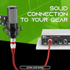 GEARit XLR Male to Female Microphone Cable (100 Feet, 1 Pack) 3-Pin Balanced Shielded Mixer, Recording Studio, Podcast - Red
