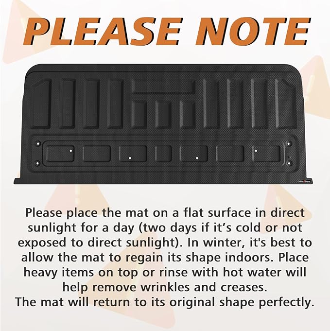 TripleAliners Tailgate Mat Compatible with 2015-2022 Chevy Colorado & GMC Canyon Tailgate Accessories Liner Protector All Weather TPE Custom Fit (Won't Fit Drop-in Liners)