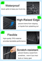 Escape Cargo Liners - Compatible with 2020-2025 2026 Ford Escape（Not for Hybrid）, All Weather Rear Trunk Tray Cargo Mats Protector 3D Waterproof Durable Odorless Anti-Slip Accessories