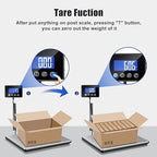Shipping Scale, 660lbs Heavy Duty Digital Postal Scale for Packages, 0.7oz High Accurate Postage Scale for Small Business, Luggage, Home Use, Battery & Charging Cable Include