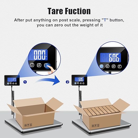 Shipping Scale, 660lbs Heavy Duty Digital Postal Scale for Packages, 0.7oz High Accurate Postage Scale for Small Business, Luggage, Home Use, Battery & Charging Cable Include