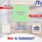 MT Products Custom Printed White Cardboard Shipping Boxes 7" x 7" x 7" - Personalized Mailing Boxes and for Gifting