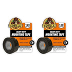 Gorilla Heavy Duty Double Sided Mounting Tape, Black Tape, 1" x 120" (Pack of 2) - Weatherproof for Indoor or Outdoor