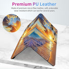 Car Registration and Insurance Holder,PU Leather Car License Document Insurance and Registration Card Holder Men Women Vehicle Glove Box Organizer Auto Accessories-Beach Sunset