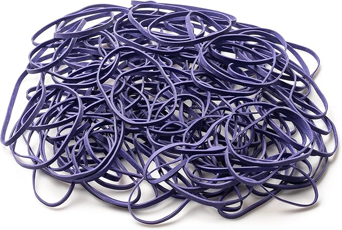 PlasticMill Purple Rubber Bands Size 33 (3 1/2" x 1/8") - #33 Colored Rubber Bands Office Supplies - Strong, Elastic Bands for Crafts, Balloon Garland, Cash, File Folders (1,000-Pack)