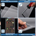 Henoyso 145 Pcs 8.5" x 14" Menu Cover Rigid Print Protectors Clear Heavy Duty Menu Holder Poster Protector Sleeve Hard Plastic Paper Sleeves for Page Sheet Photographs Document Birth Certificate