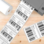 12 Rolls 4" X 3" Thermal Labels, 500/Roll - Direct Thermal Labels Compatible with Zebra & Rollo Printers, BIAlabel
