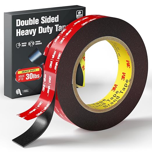 Double Sided Heavy Duty Tape, Made of 3M VHB Tape, 16.5 FT × 0.94 in Mounting Adhesive Foam Tape Waterproof High Temperature Resistant for Automotive LED Strips Home Office Decor Indoor Outdoor