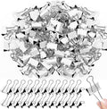 Jetec 100 Pack 0. 75in/19mm White Metal Binder Clips Bulk Medium Reusable Fold Back Binder Clips Paper Clamps Spring Steel Sturdy for Home Office School Supplies