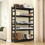 Garage Shelves,40''W Heavy-Duty Storage Shelves, Double-Layer Uprights, Thickened Shelves, Waterproof &Rustproof, Suitable for Indoor & Outdoor Use. (Black, 40''W*20''D*72''H, 5-Tier)