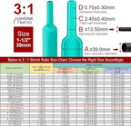 Chanzon 3:1 Ratio 1-1/2" (39mm) Heat Shrink Tubing - Marine Grade Waterproof Adhesive Lined - 4Ft Roll (1.22M Total Length) Green Polyolefin Sleeving Wrap Shrinking 3 to 1 Ratio 1pcs
