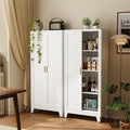 COFaR 61" Tall Pantry Cabinet with Adjustable Shelves, White Storage Cabinet with Doors and Shelves, Sturdy Freestanding Cupboard for Kitchen Pantry, Bathroom Storage, Living Room & Office
