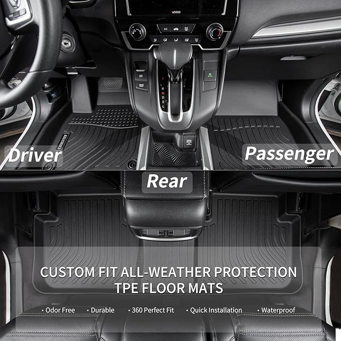 KELCSEECS® Floor Mats & Cargo Liner Custom for Volkswagen Jetta 2019-2026 All Weather Protection TPE Floor Liners Front& Rear Row Full Set Accessories Black
