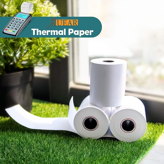 AUEAR, Thermal Cash Register POS Paper Rolls, 2 1/4" x 85' - BPA Free (200 Pack)