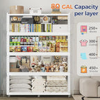 320 Gallon Extra Large Collapsible Storage Bin with Lid, 960QT Stackable Plastic Organizer with 6x Wheels, Foldable Drawer Cabinet for Closet, Living Room Office, Kitchen 4Pack, White