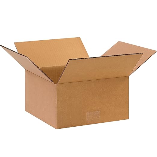 TAPE LOGIC 10 x 10 x 5 Corrugated Cardboard Boxes, Flat 10"L x 10"W x 5"H, Pack of 25 | Shipping, Packaging, Moving, Storage Box for Home or Business, Strong Wholesale Bulk Boxes